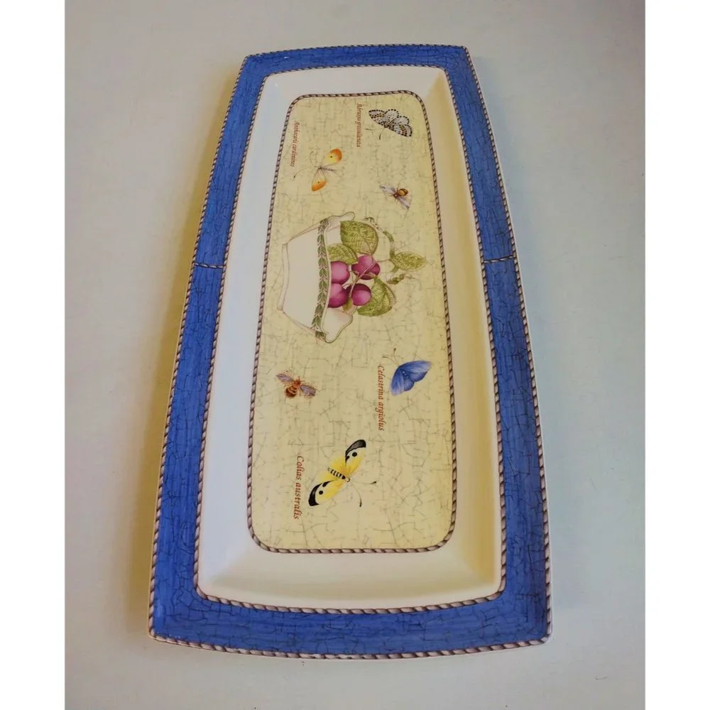 Wedgwood Queen's Ware Sarah's Garden Porcelain Sandwich Tray